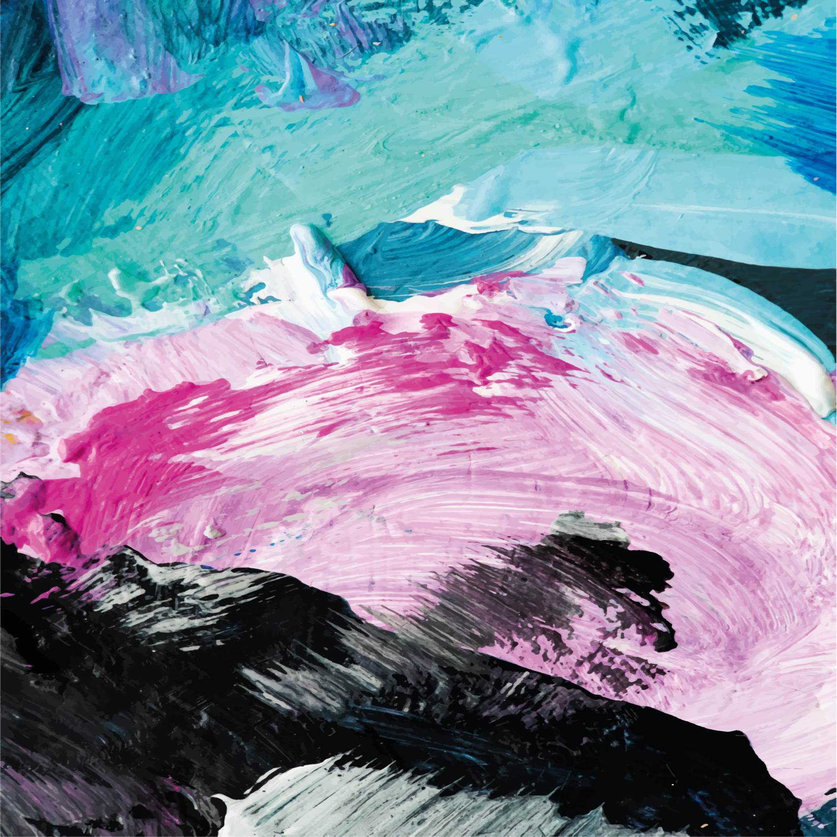 Absztrakt színrobbanás vinil szőnyeg - TenStickers