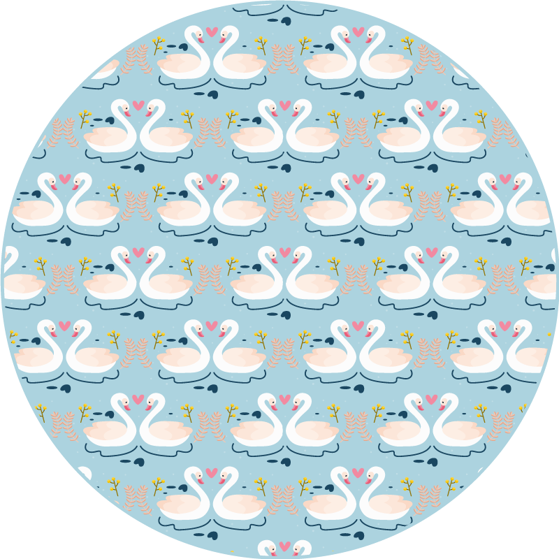 Bájos hattyúminta vinil szőnyeg állat - TenStickers