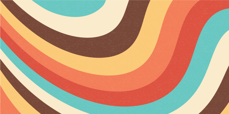 Retro hullámminta vinil szőnyeg modern - TenStickers