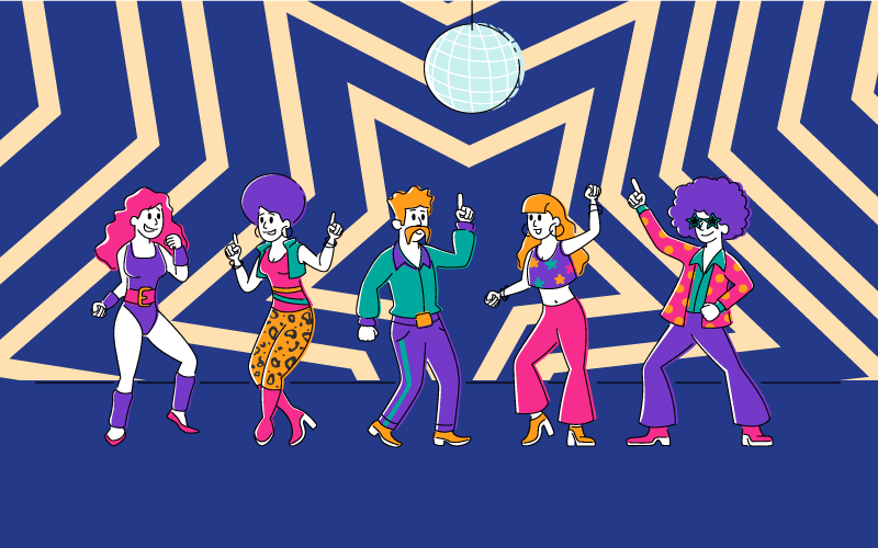 Diszkó táncparti vinil szőnyeg mások - TenStickers