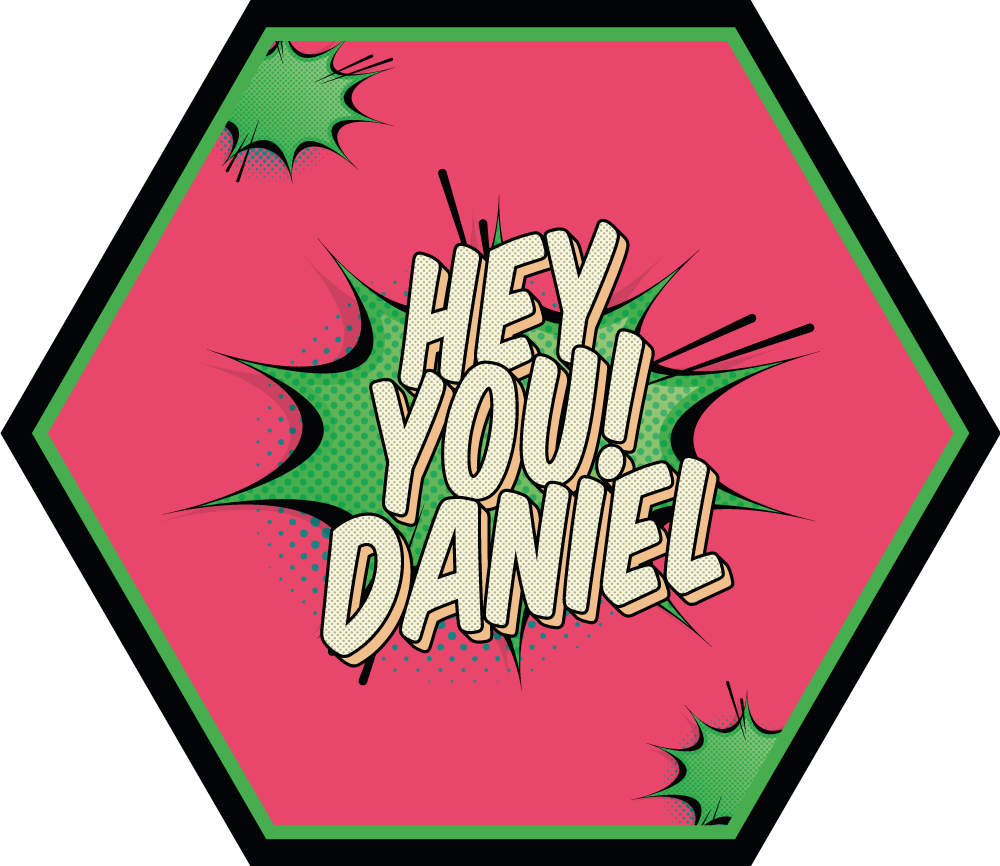 Képregény stílusú üdvözlet Vinil szőnyeg nevekkel - TenStickers