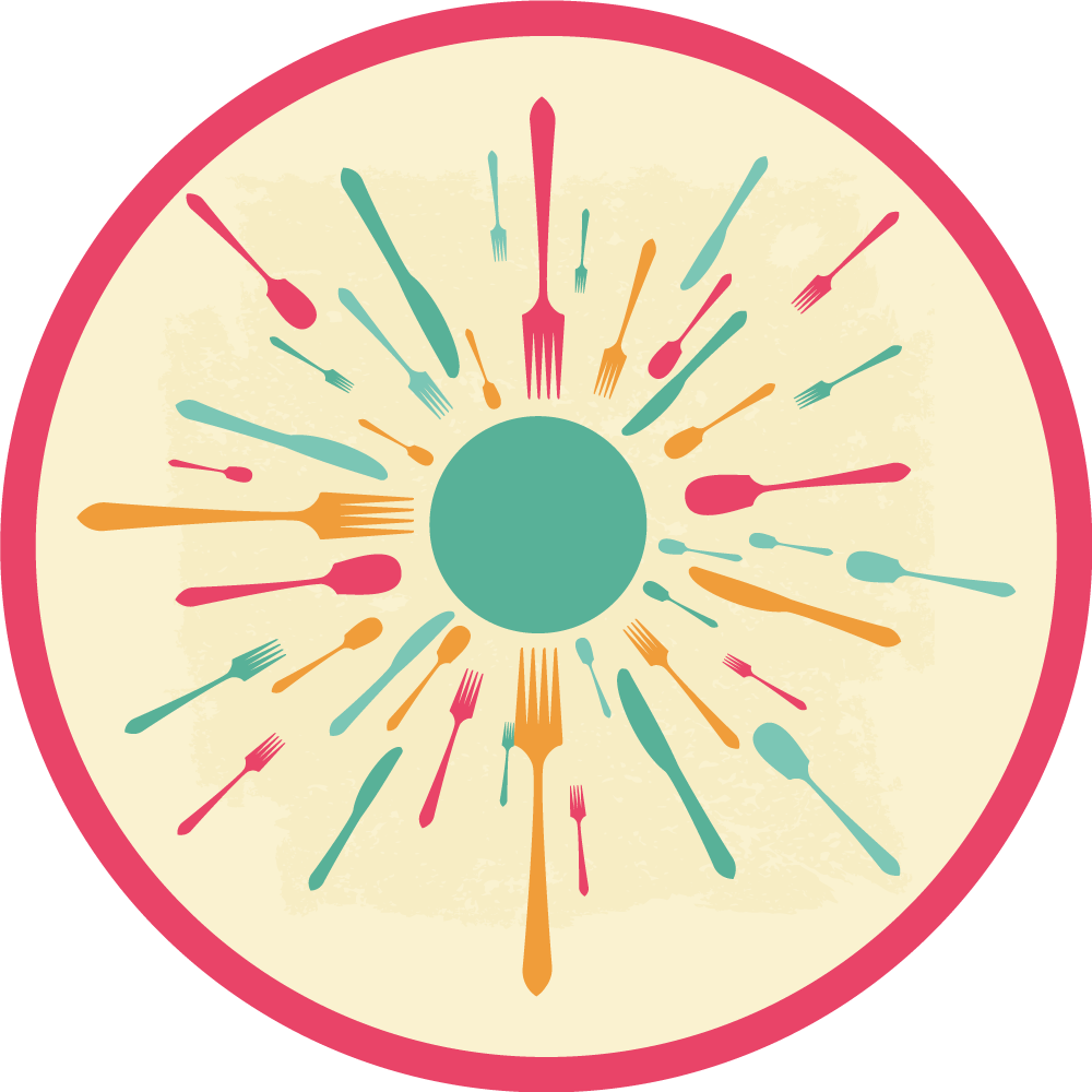 Színes evőeszköz robbanás vinil szőnyeg konyha - TenStickers