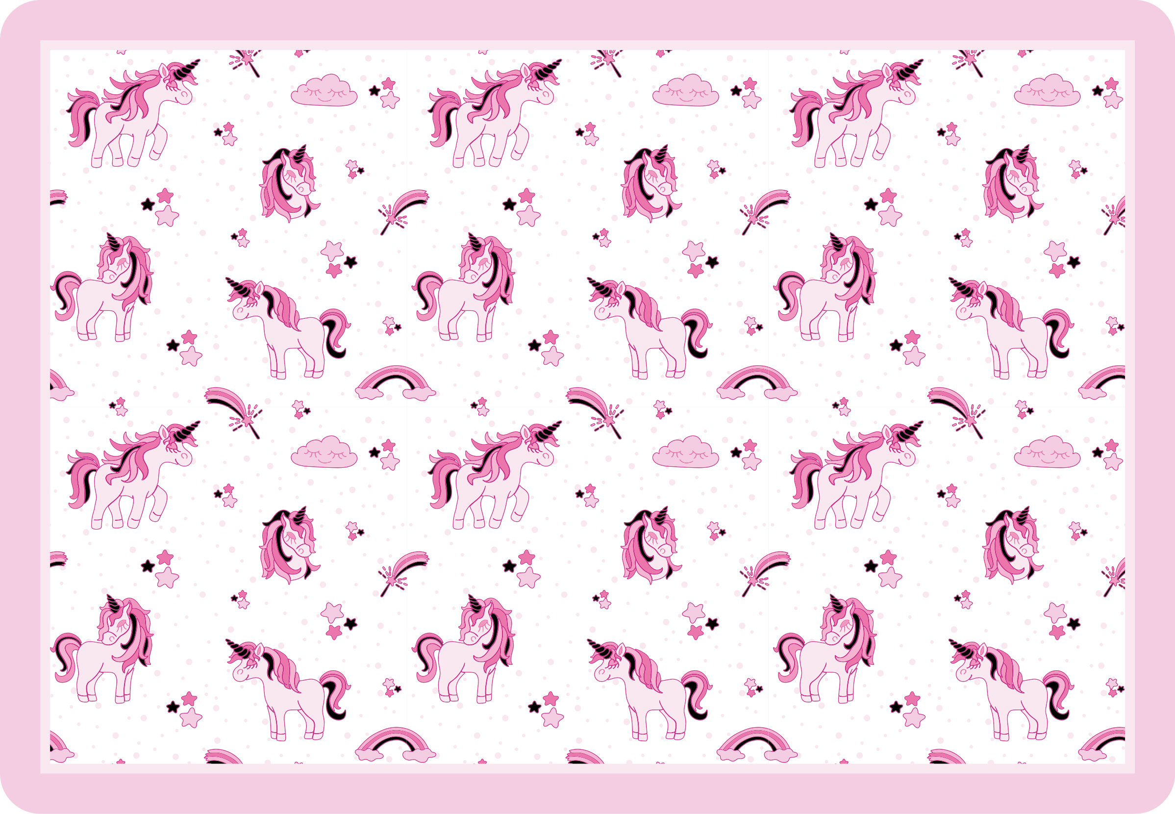 Unikornis fantázia birodalom vinil szőnyeg gyerekek - TenStickers