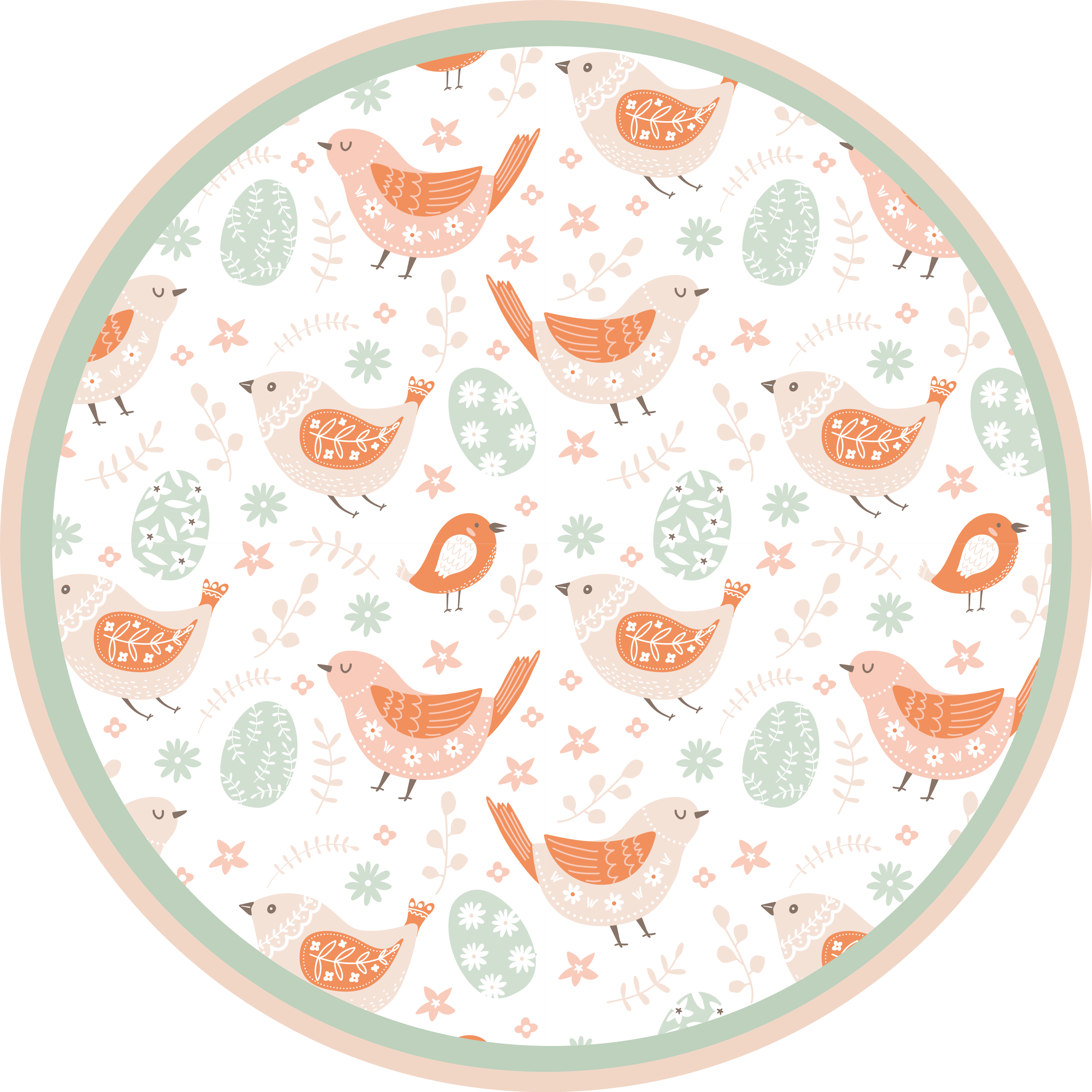 Minimalista nordic little birds kids vinil szőnyeg - TenStickers