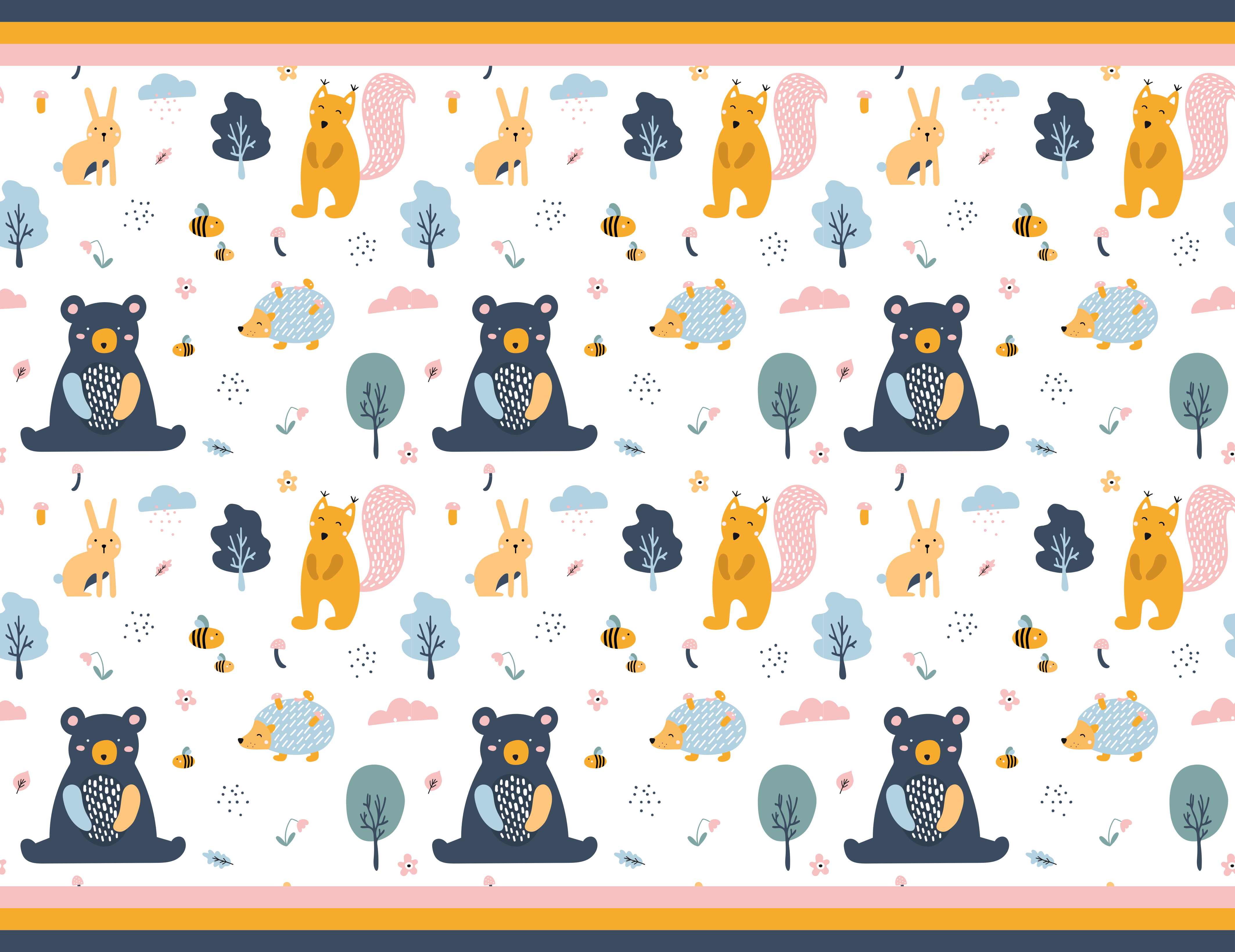 Skandináv erdőbarátok vinil szőnyeg gyerekek - TenStickers