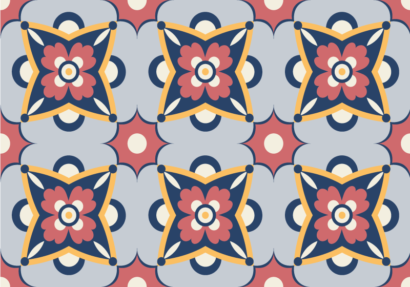 Botanikai szürke kompozíció vinil szőnyeg mozaik - TenStickers