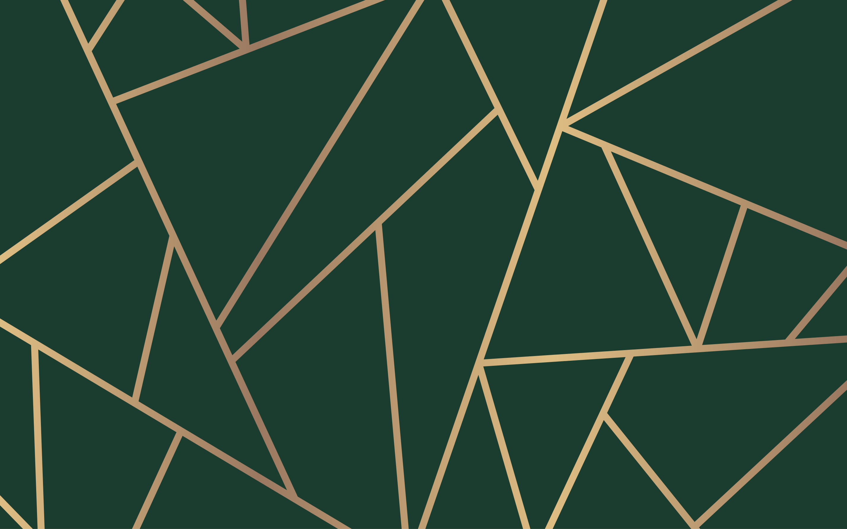 Arany vonalak üveg zöld háttér modern szőnyeg - TenStickers