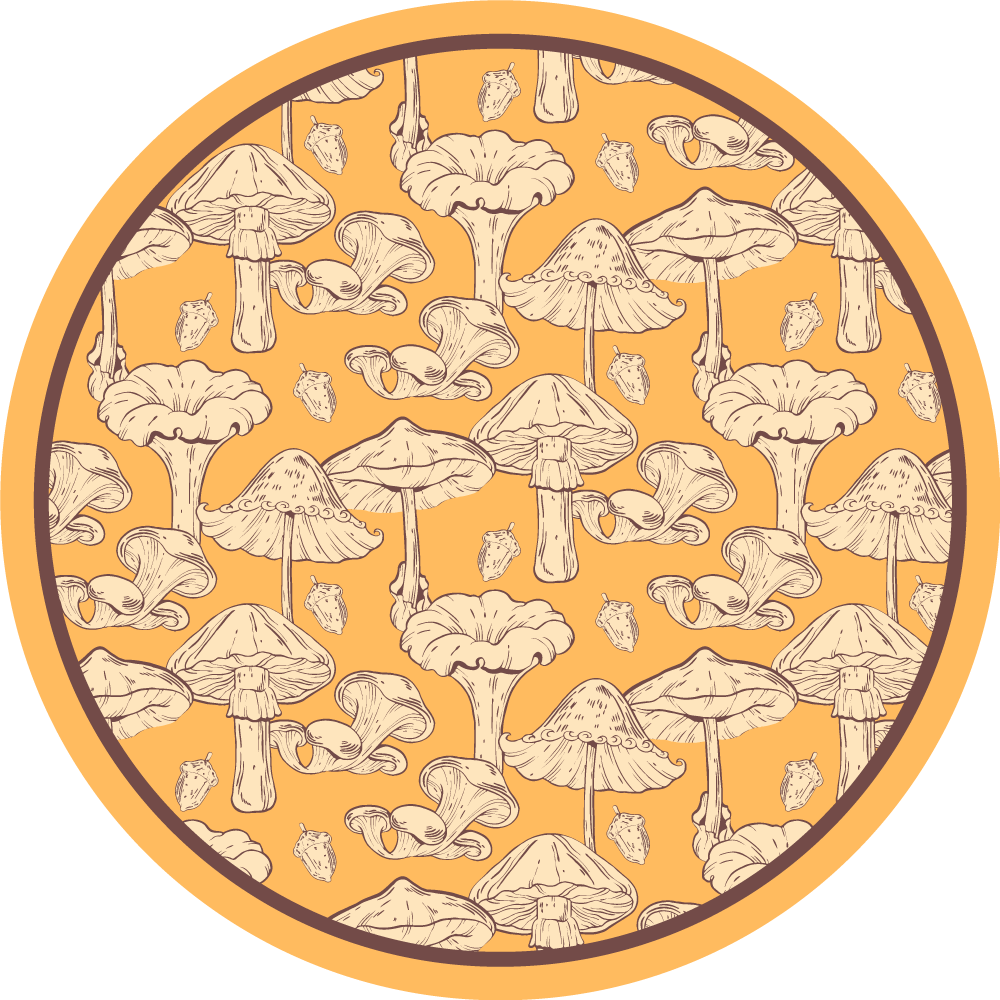 Gomba stílus vinil szőnyeg természet - TenStickers