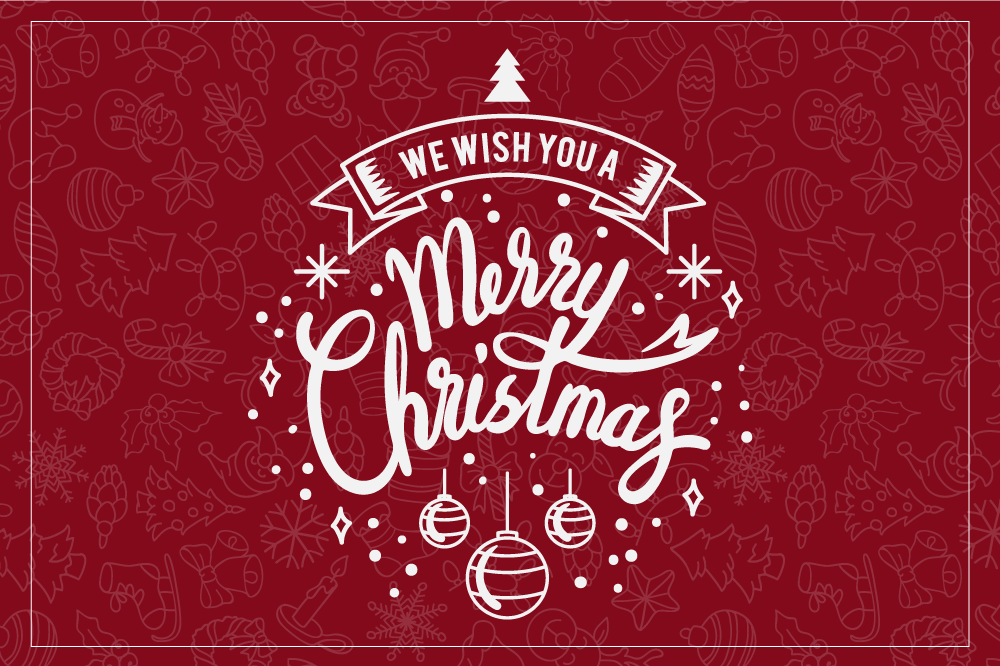 Kellemes ünnepi üdvözletek vinil szőnyeg karácsony - TenStickers