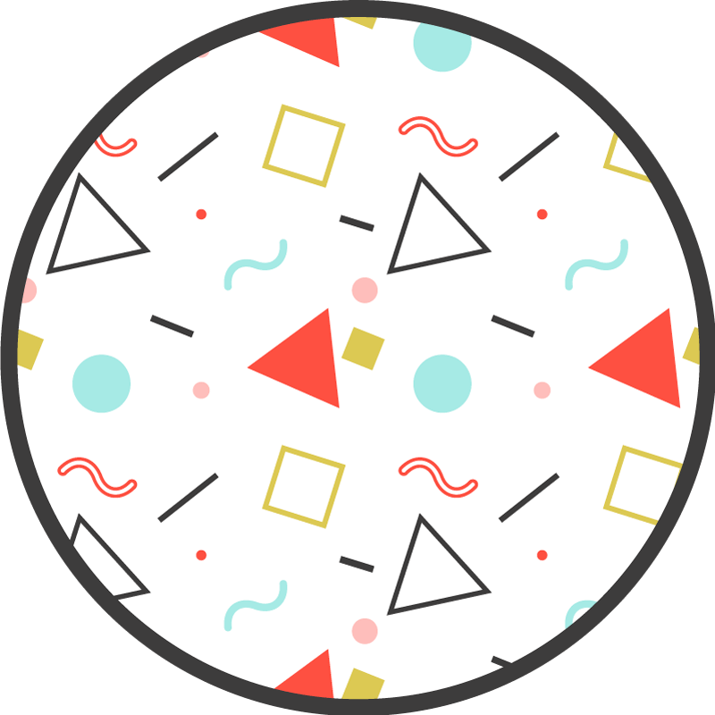 Színes geometriai mintás geometriai szőnyegek - TenStickers