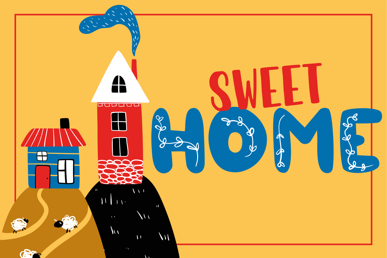 Édes otthon vinil szőnyeg előszoba - TenStickers