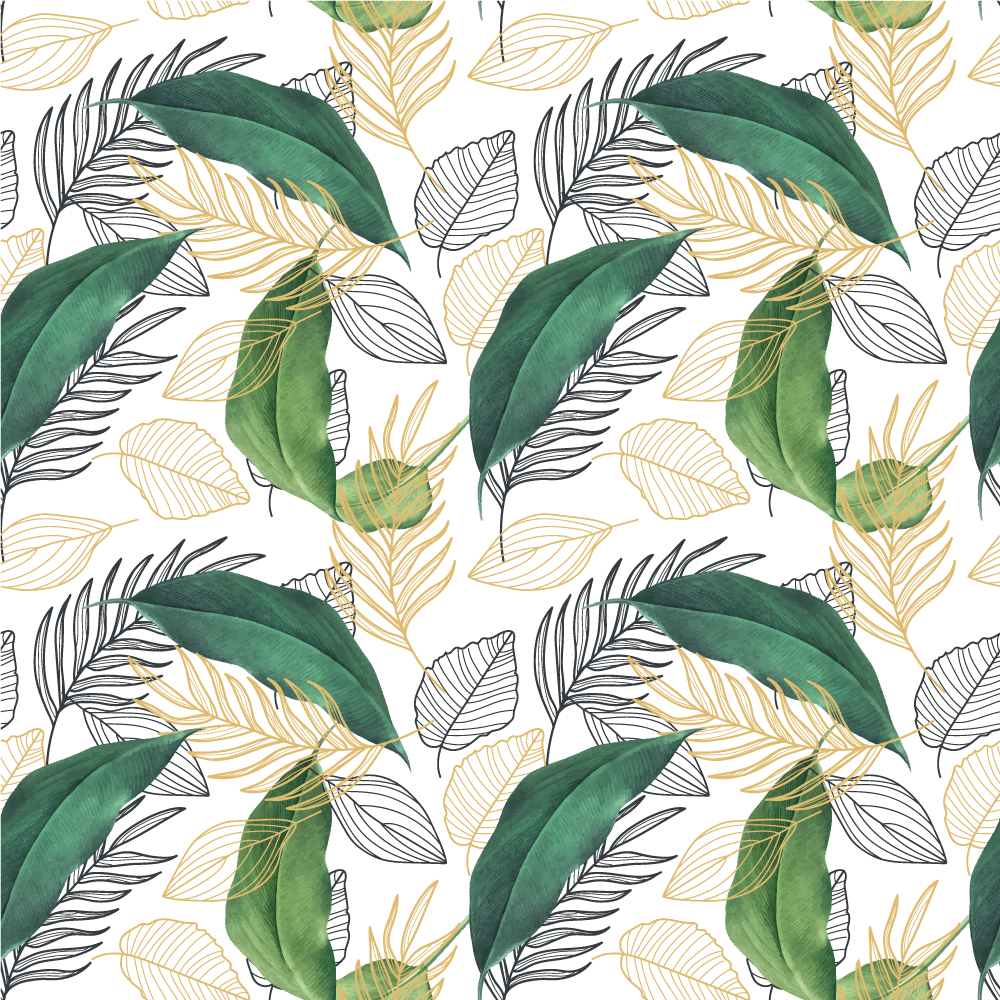 Gazdag lombozat elem vinil szőnyeg természet - TenStickers