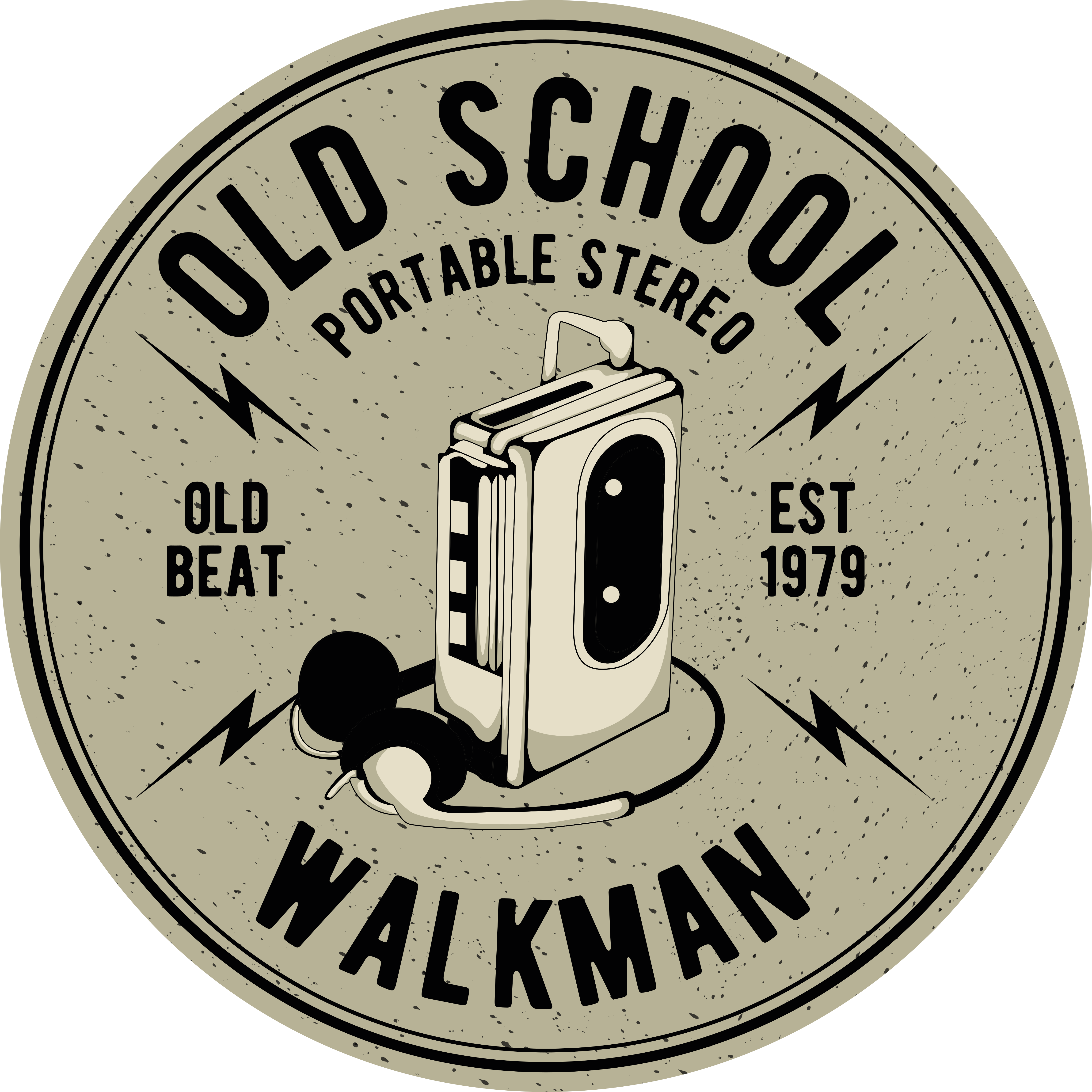 Retro hordozható sztereó vinil szőnyeg szüret - TenStickers