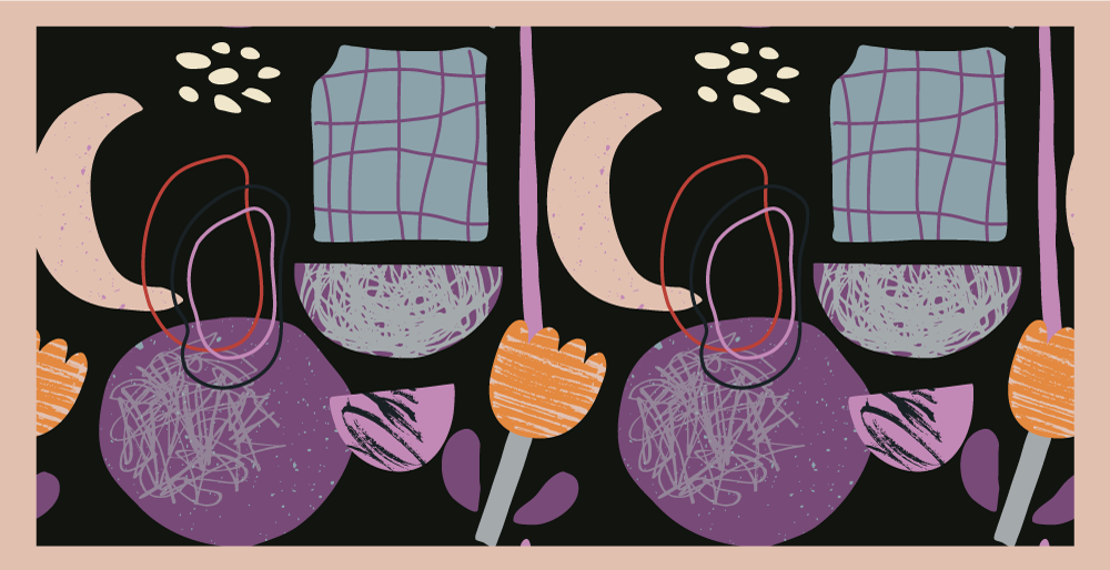 éjszakai geometriai elemek vinil szőnyeg modern - TenStickers