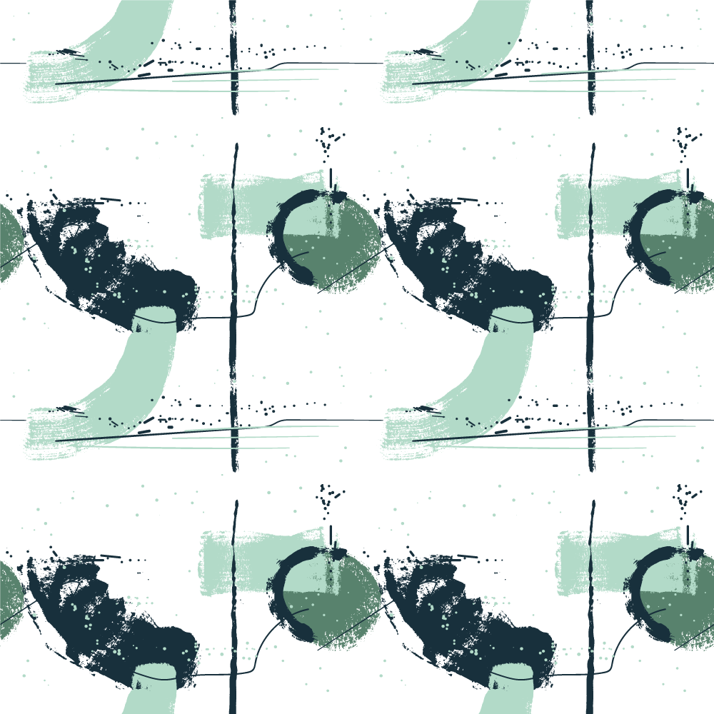 Absztrakt zöld ecsetvonások vinil szőnyeg minimalista - TenStickers