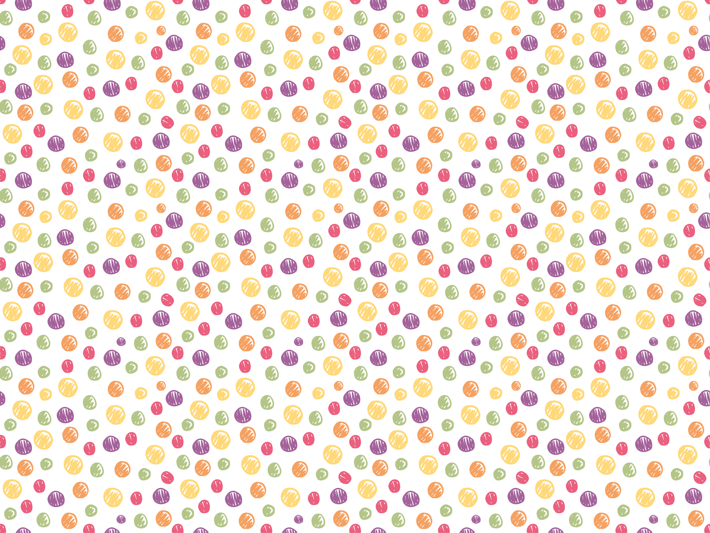 Kézzel rajzolt színes pöttyös tini vinil szőnyeg - TenStickers