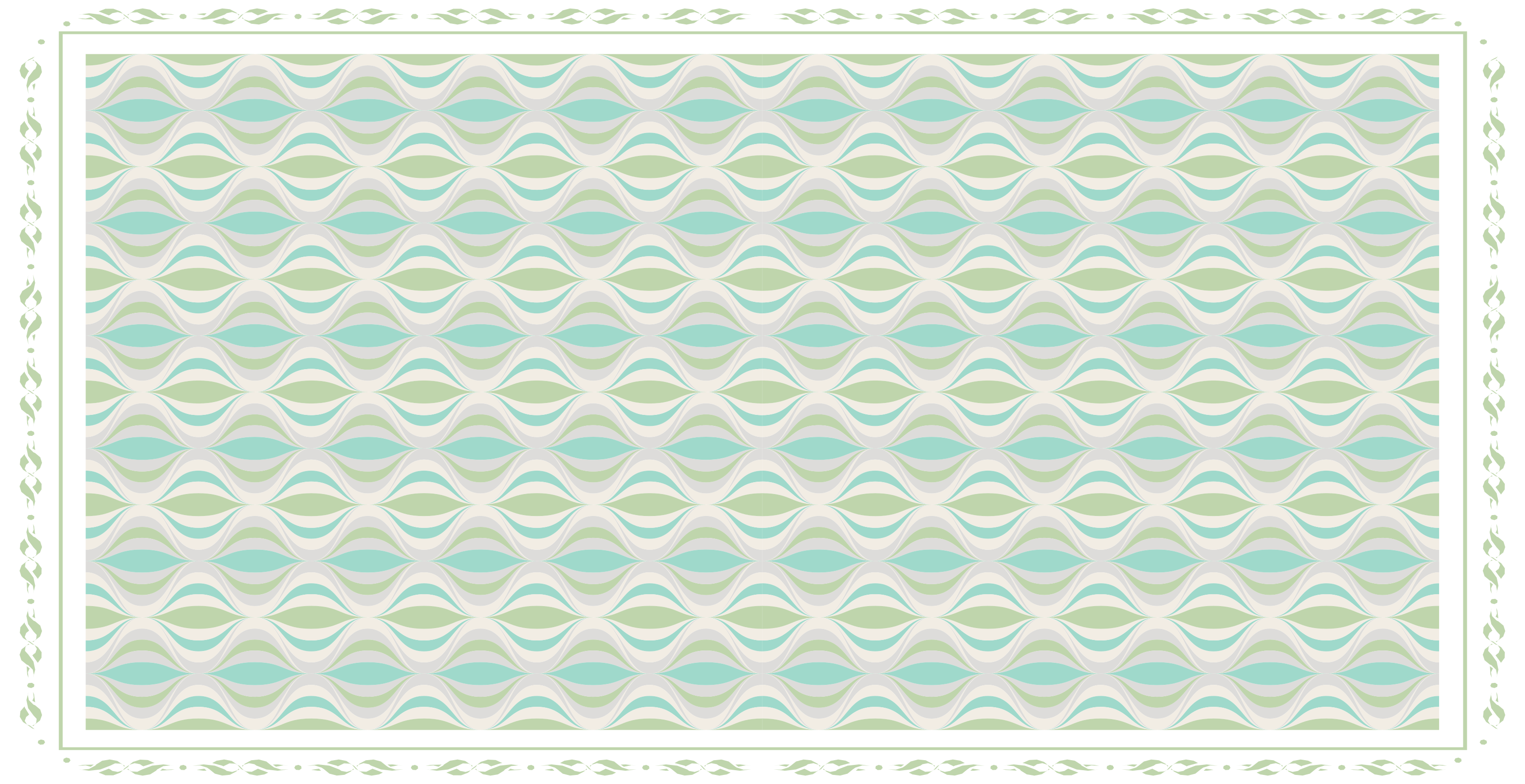 Világos színek 70 -es évek mintájú vintage szőnyeg - TenStickers