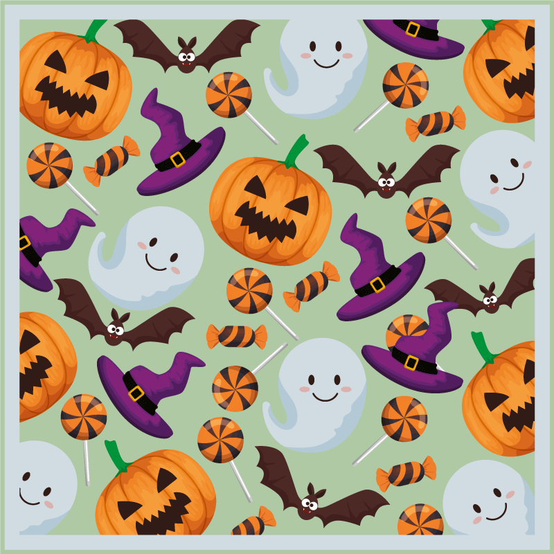 Boldog halloweeni hangulatok vinil szőnyeg halloween - TenStickers