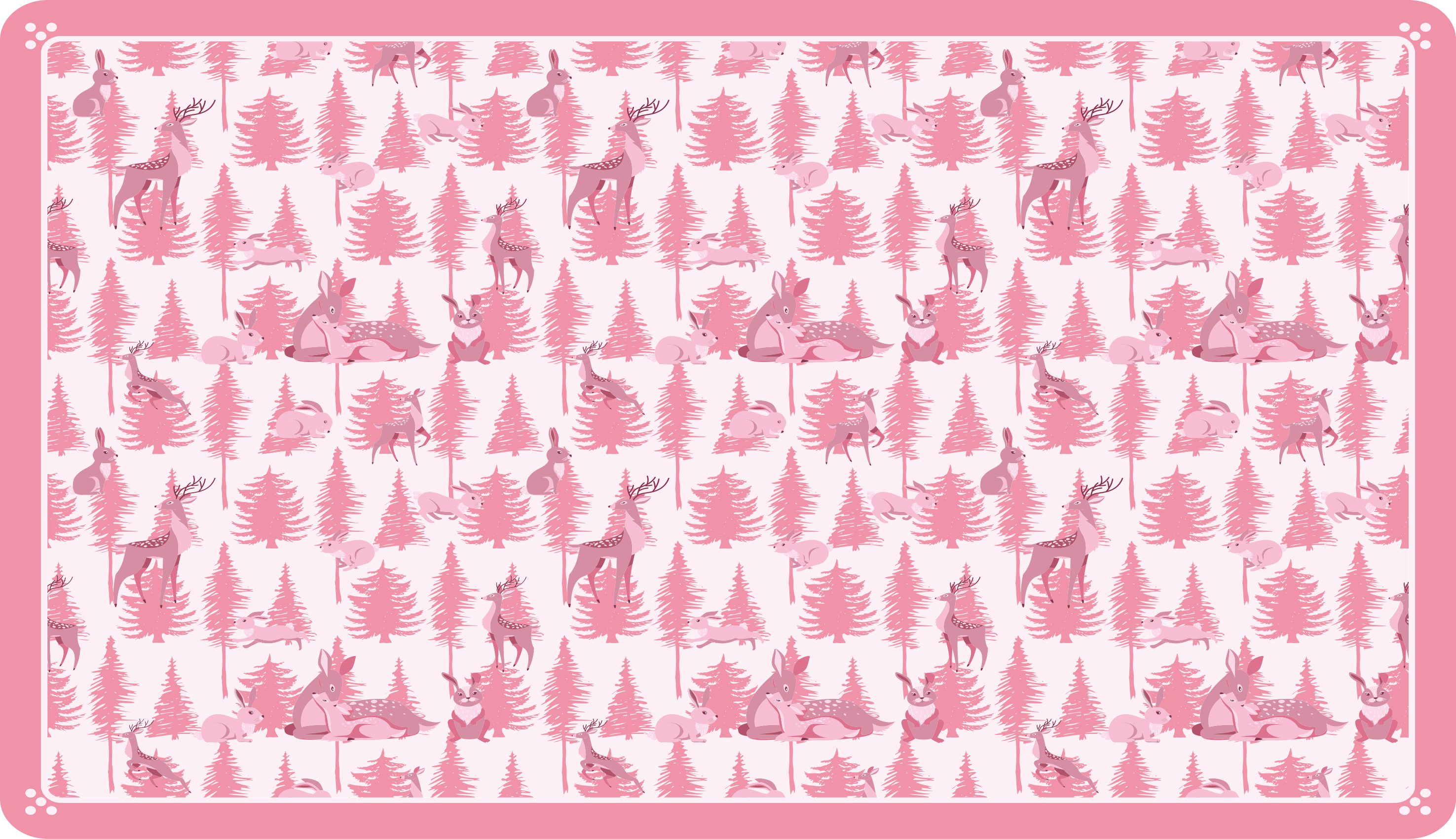 Játékos erdei jelenet vinil szőnyeg óvodák - TenStickers