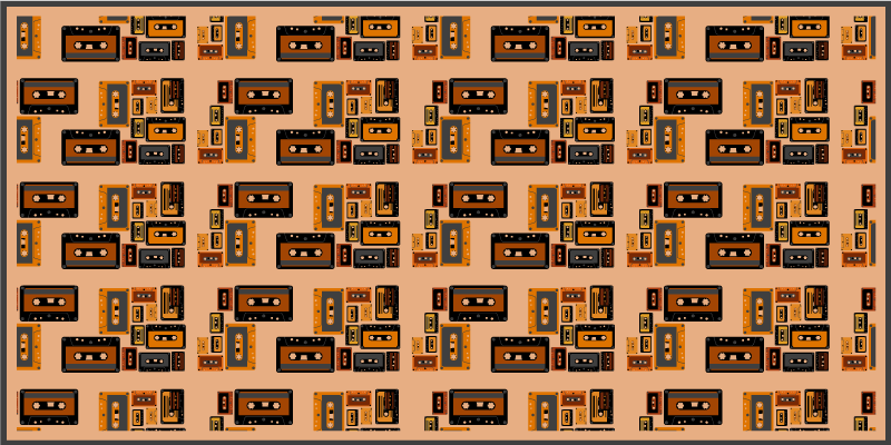 Vintage kazetták vinil szőnyeg mások - TenStickers