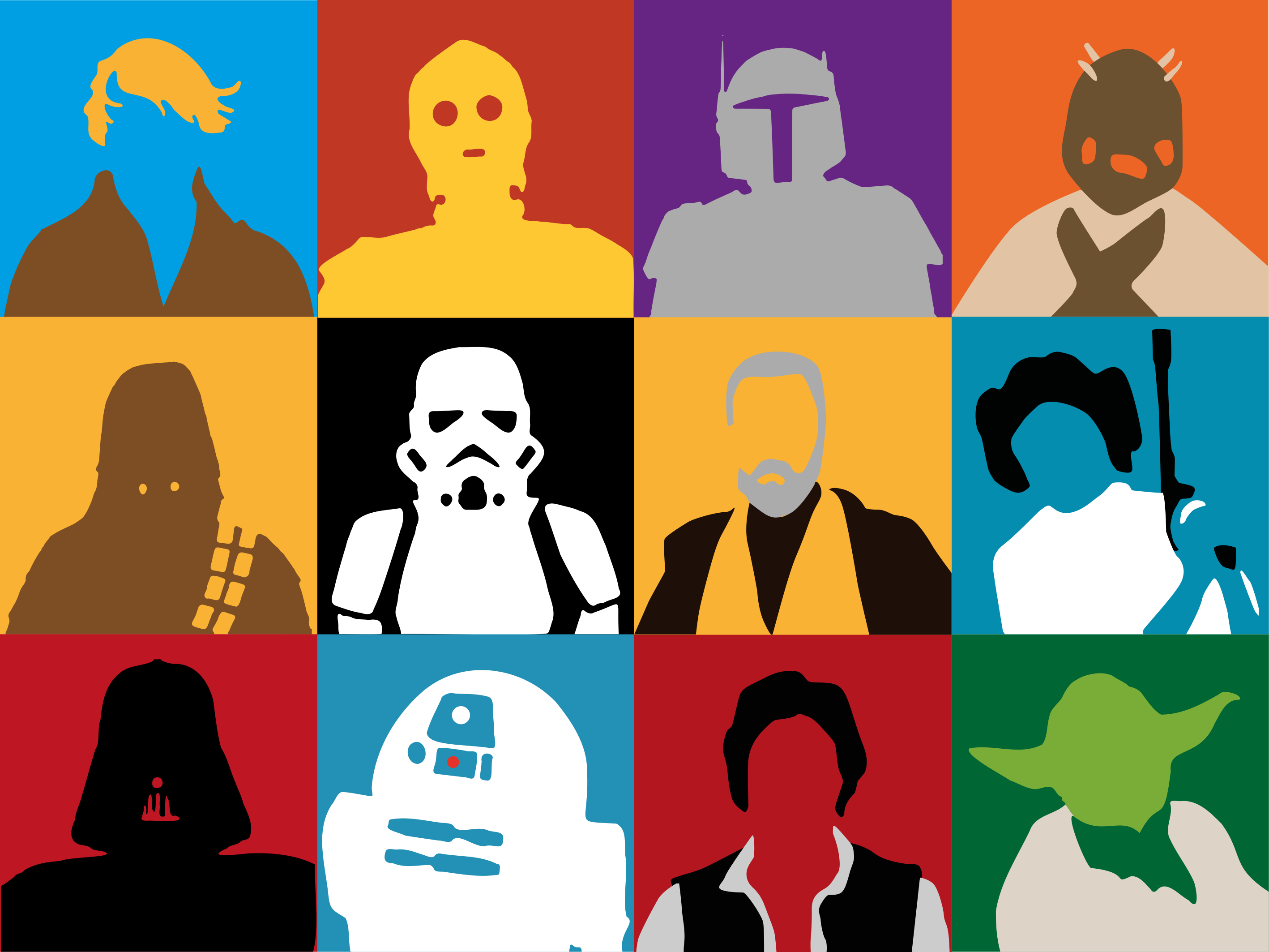 Ikonikus karakter sziluettek vinil szőnyeg mások - TenStickers