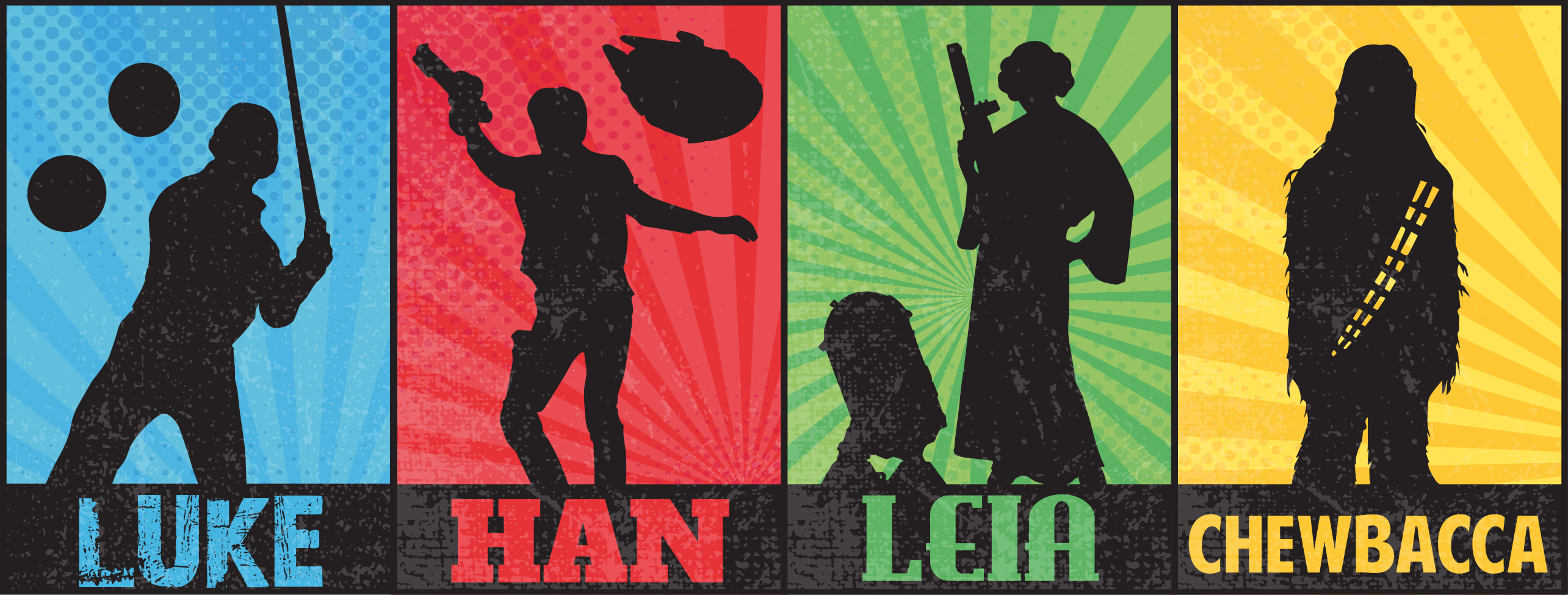 Képregény stílusú film karakterek tini vinil szőnyeg - TenStickers