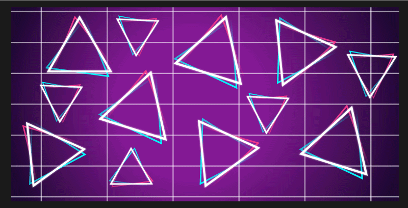 Vaporwave háromszögek vintage szőnyeg - TenStickers