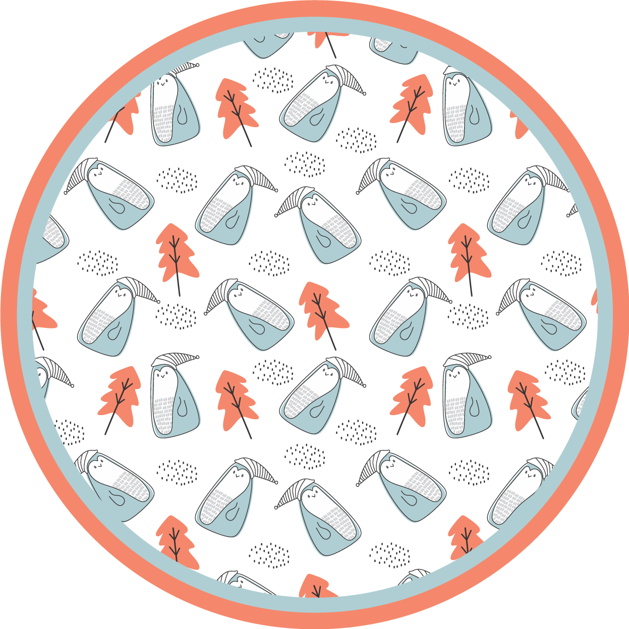 Aranyos állatminta vinil szőnyeg óvodák - TenStickers