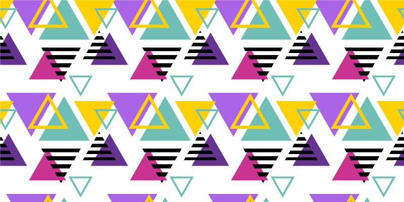 Színes háromszög elrendezés vinil szőnyeg geometriai - TenStickers