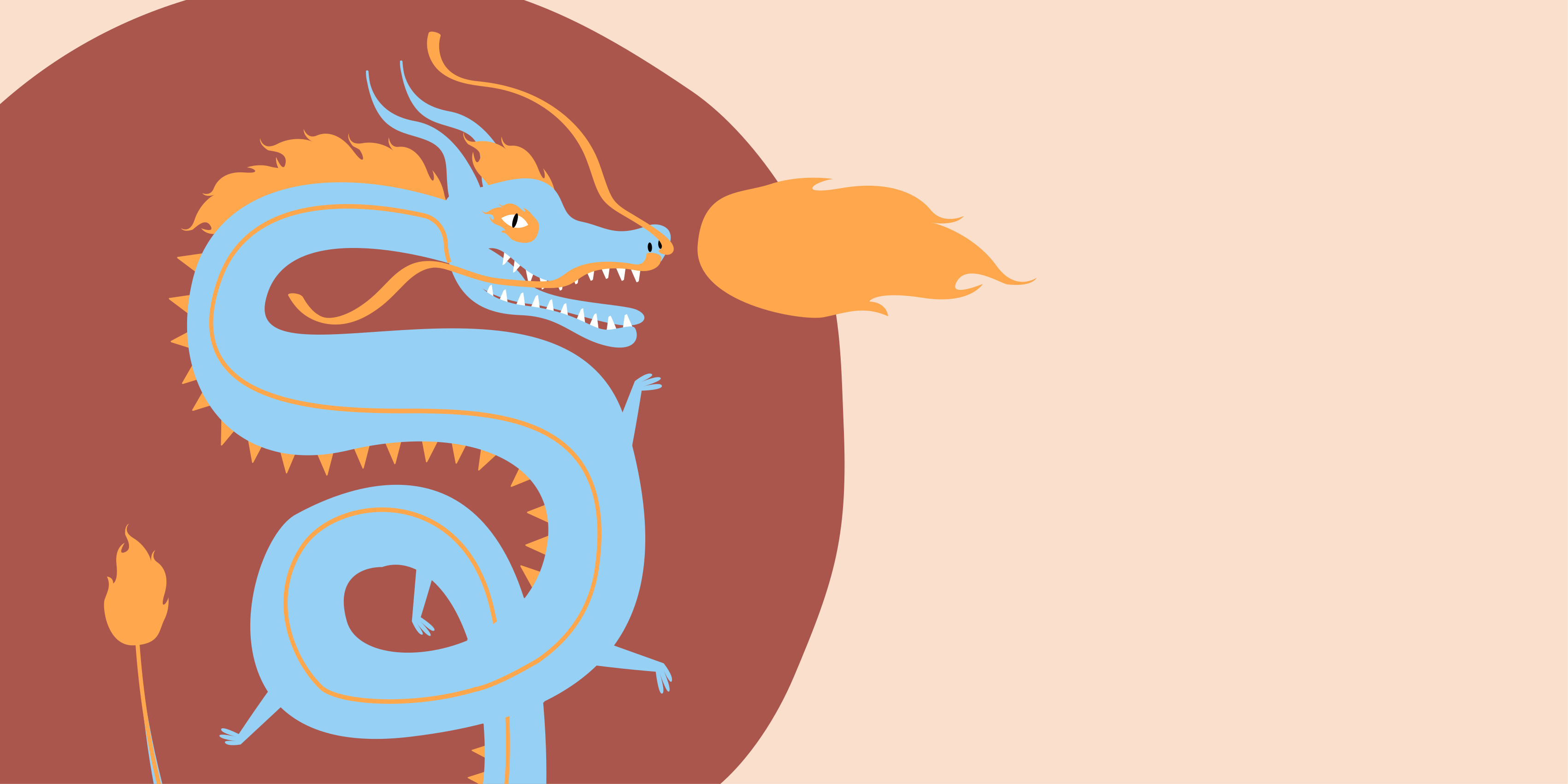 Sárkány szellem vinil szőnyeg etnikai - TenStickers