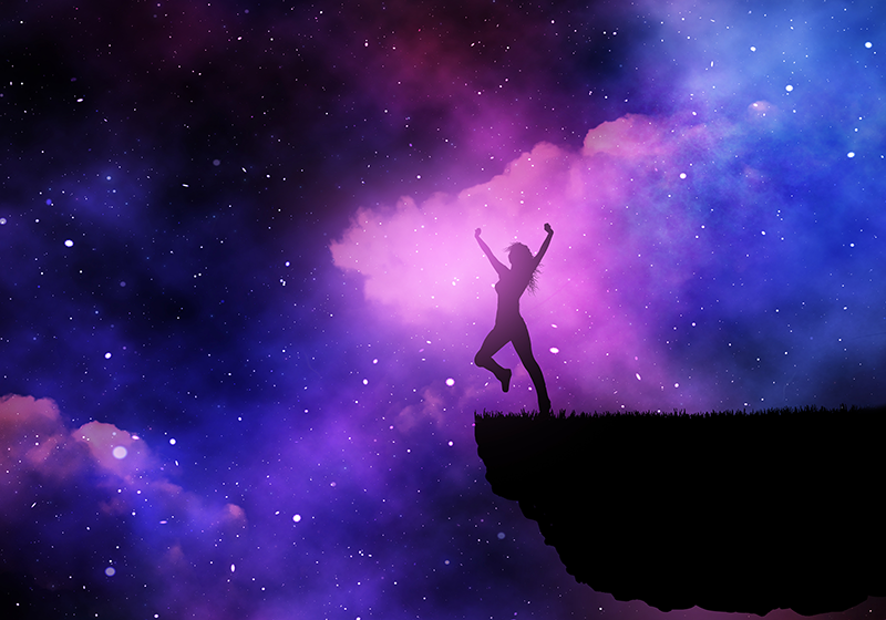 Kozmikus utazás vinil szőnyeg csillagok - TenStickers