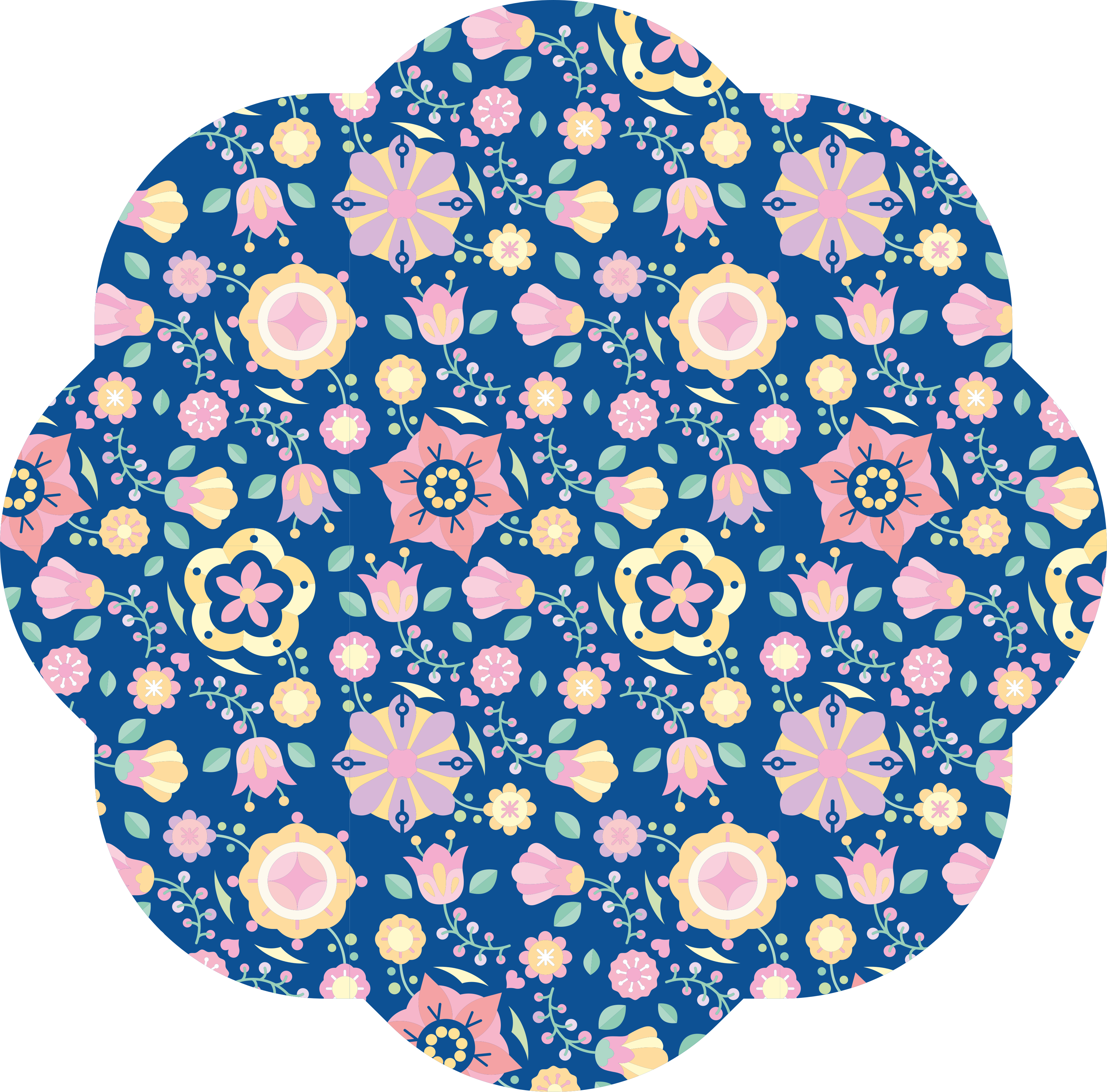 Botanikai boldogság vinil szőnyeg virágok és növények - TenStickers