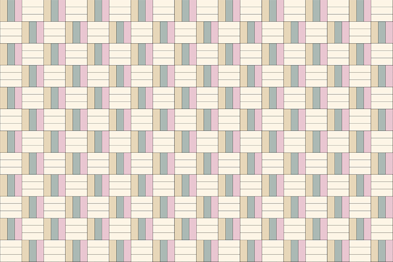 Szövött színes blokkok vinil szőnyeg geometriai - TenStickers