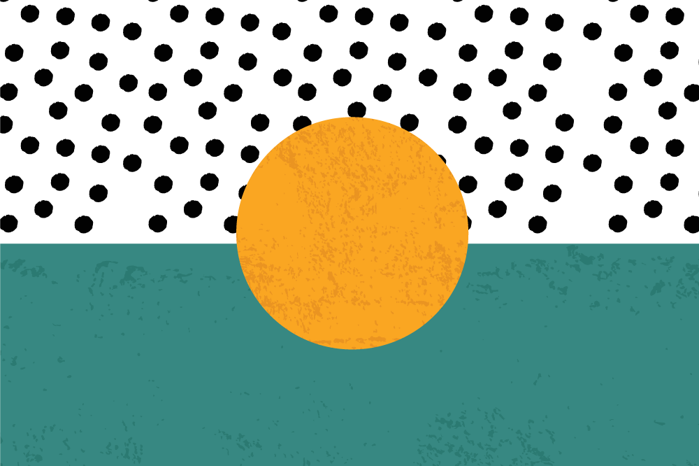 Kör és pontok vinil szőnyeg minimalista - TenStickers