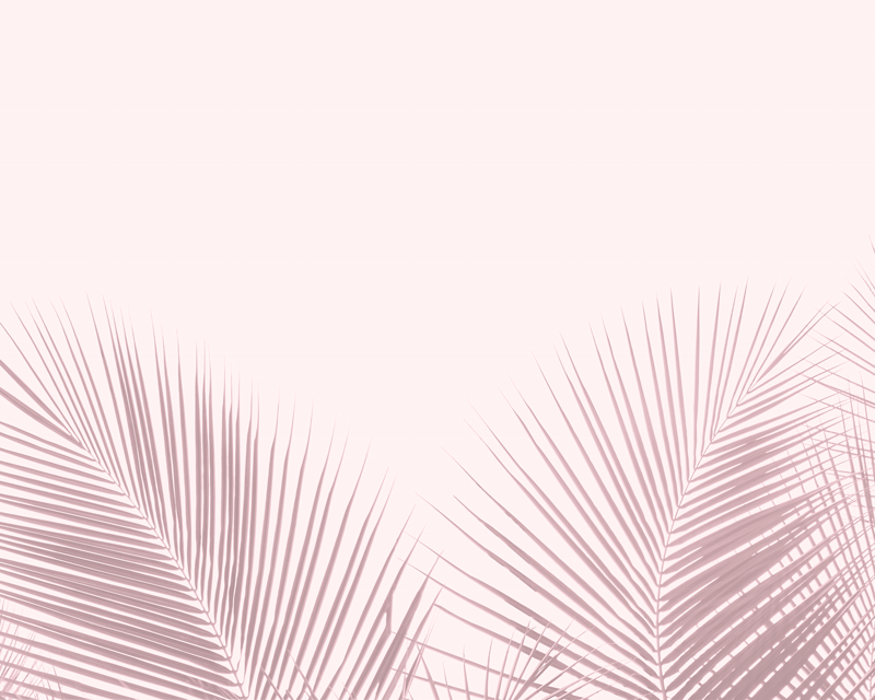 Kawaii stílusú rózsaszín pálmalevél virágos szőnyeg - TenStickers