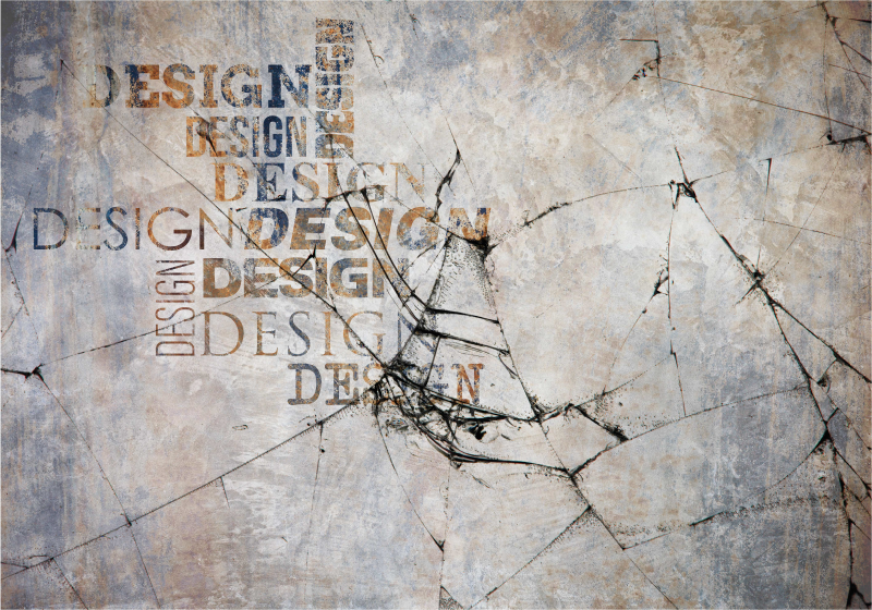 Repedezett kő tipográfia vinil szőnyeg kőhatás - TenStickers