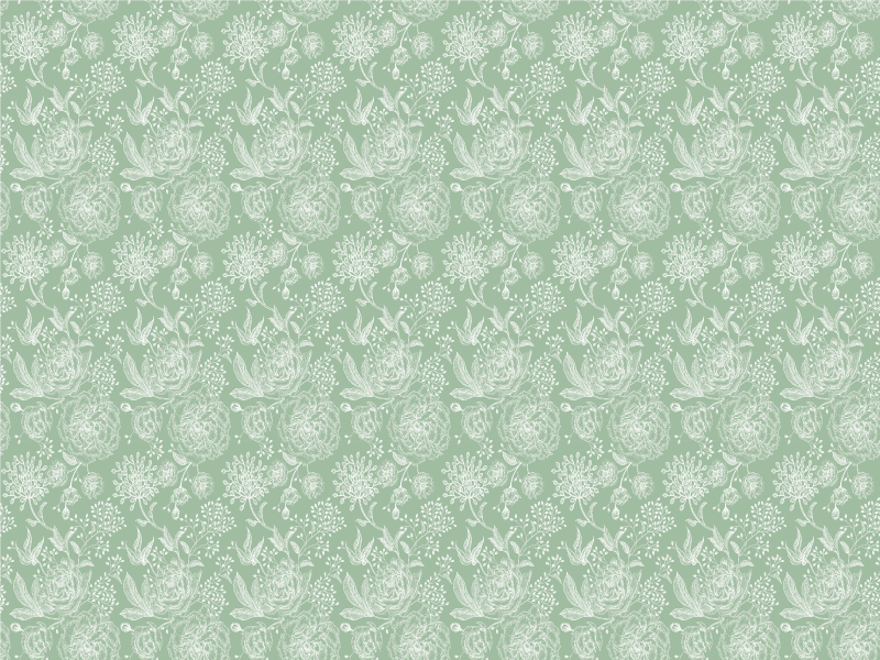 Virágos elegancia felület vinil szőnyeg virágok és növények - TenStickers