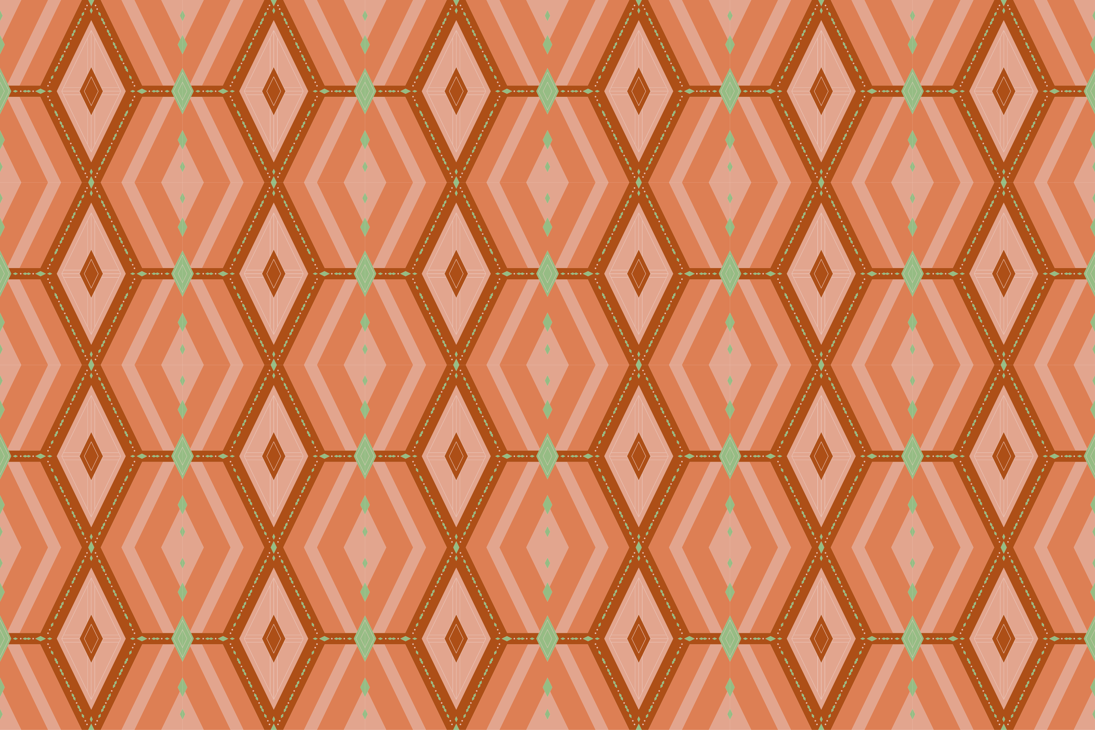 30-as évek őszi árnyalatai geometrikus vintage szőnyeg - TenStickers