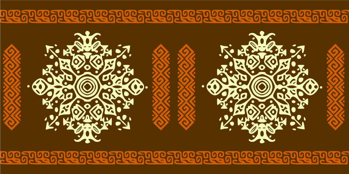 Afrikai stílusú absztrakt barna mintás modern szőnyeg - TenStickers