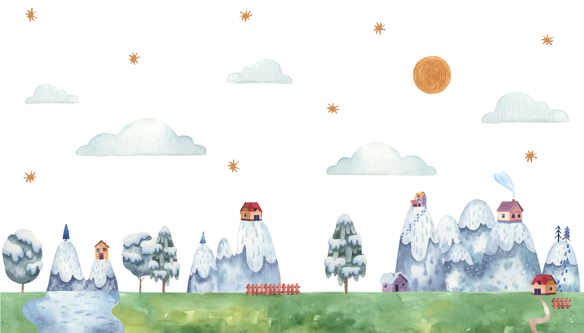 vinil szőnyeg gyerekek elvarázsolt tájjelenet - TenStickers