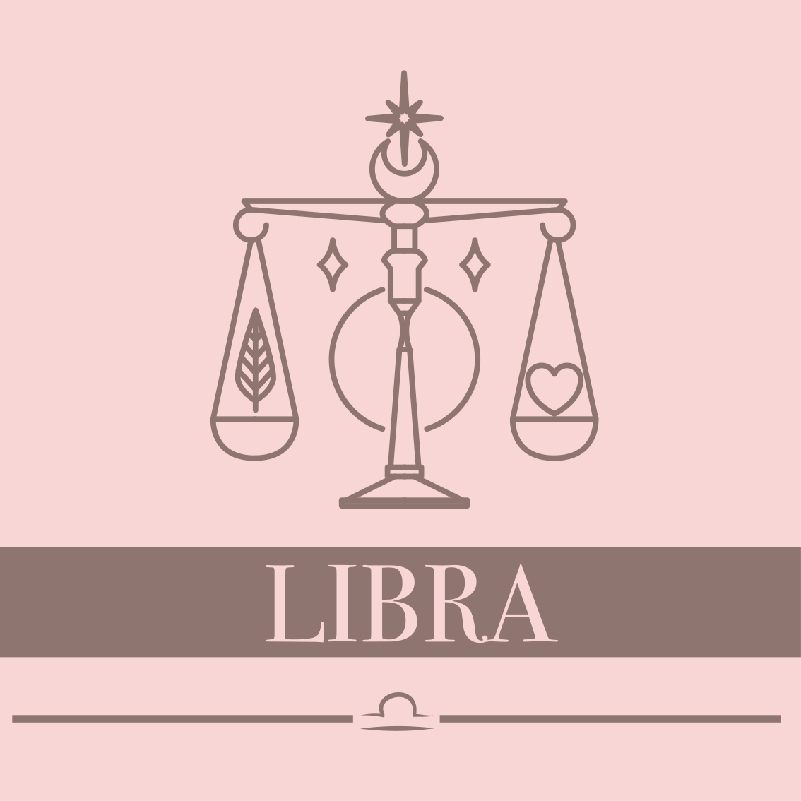 Libra egyensúly design vinil szőnyeg mondatokkal - TenStickers