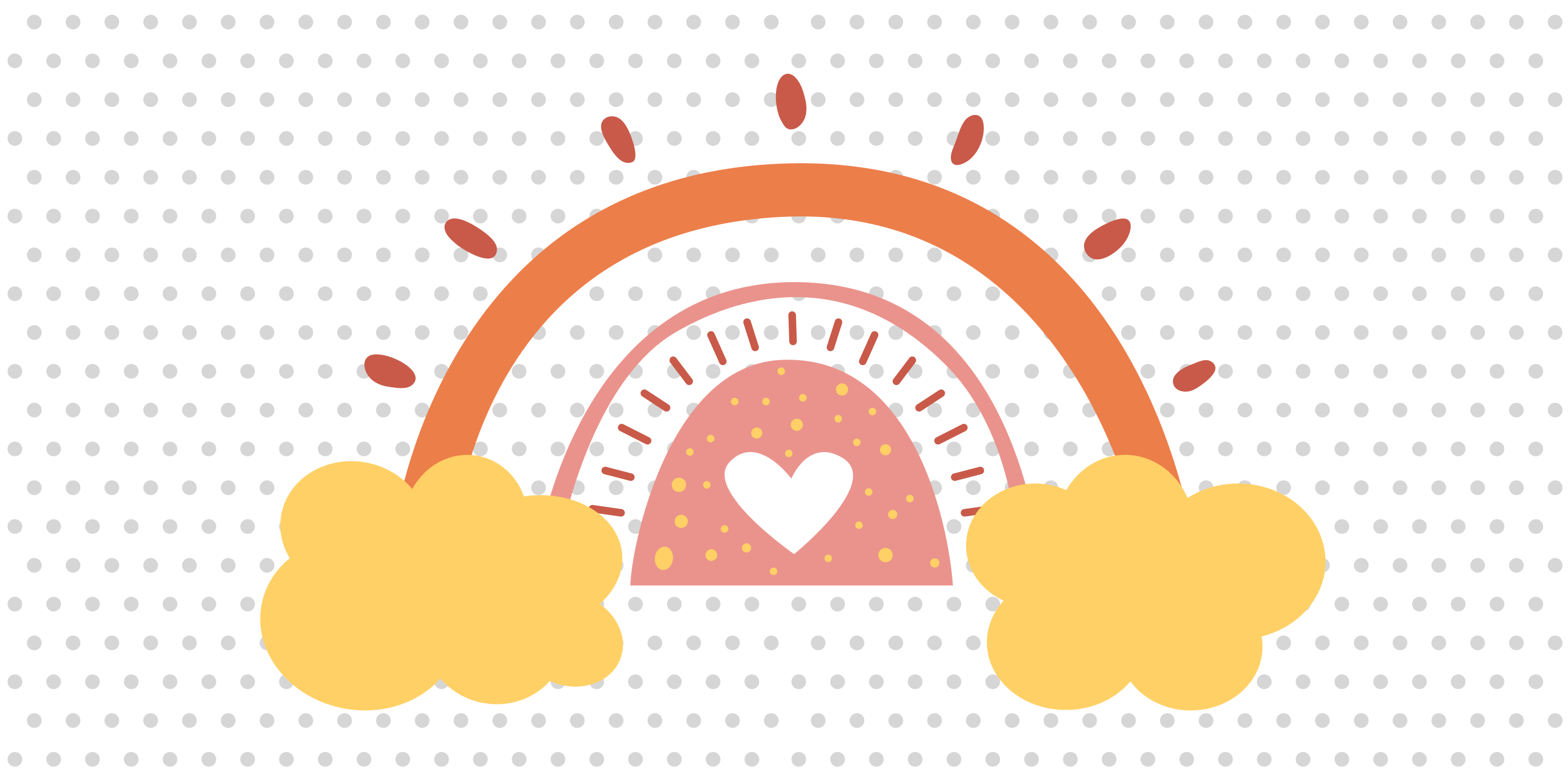 Szivárvány felhőkép vinil szőnyeg óvodák - TenStickers