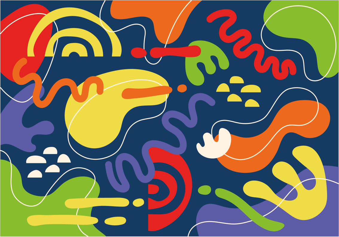 vinil szőnyeg geometriai absztrakt színes formák - TenStickers