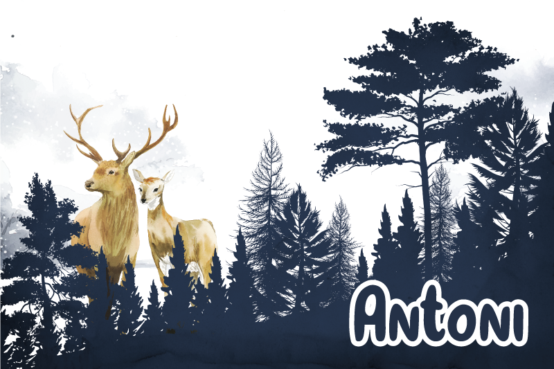 Skandináv erdei barátok gyerek vinil szőnyeg - TenStickers