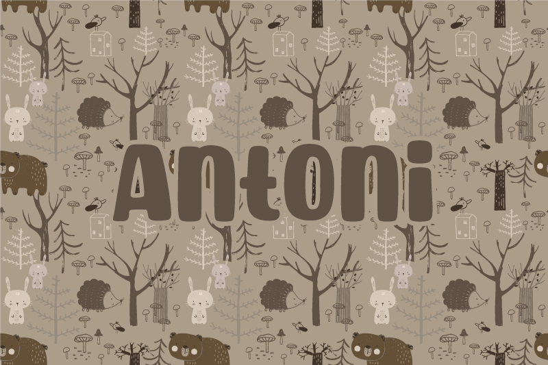 Elvarázsolt erdő Vinil szőnyeg nevekkel - TenStickers