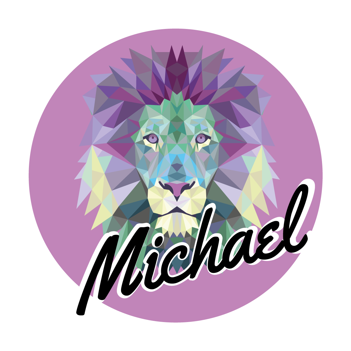 Testreszabható oroszlán Vinil szőnyeg nevekkel - TenStickers