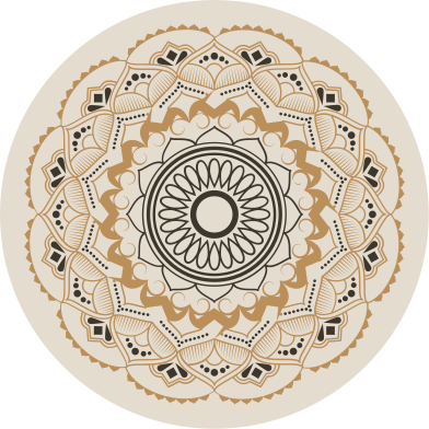 vinil szőnyeg mandala beige Mandala Kör alakú design - TenStickers