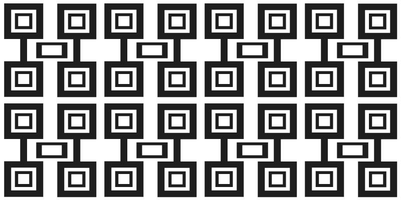 Geometriai négyzetek minta vinil szőnyeg geometriai - TenStickers