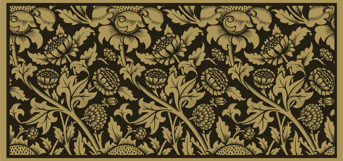 Botanikai mintás akcentus vinil szőnyeg virágok és növények - TenStickers