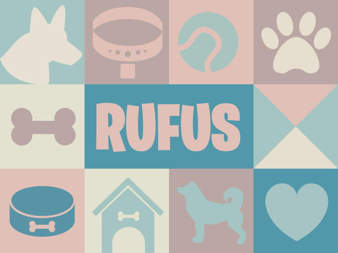 Személyre szabott kutya ikonok vinil padlószőnyeg - TenStickers